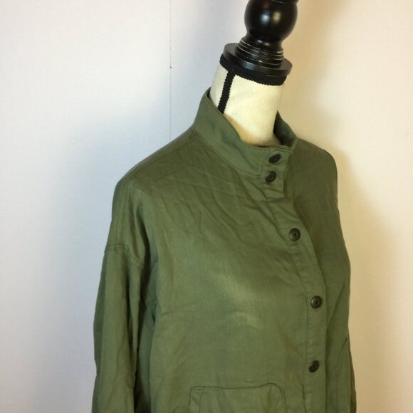 New! Supplies by Union Bay Larisa Jacket L Womans Greek Olive Snap Buttons - Picture 6 of 16